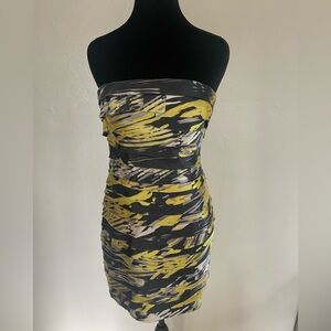 bebe Strapless Bodycon Dress with Hook & Eye Back - Size S "AS IS"